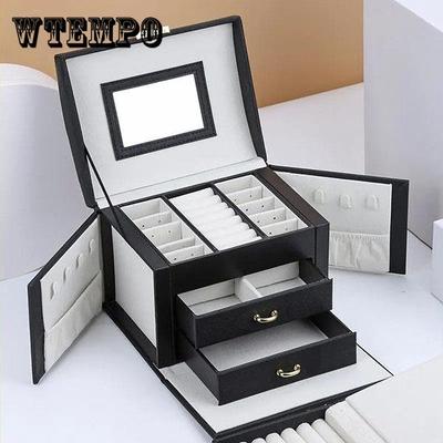 Smykkeskrin Høj Kapacitet Smykkeboks Multifunktionel Makeup Opbevaringsboks Makeup Organizer Skønhed Rejsekasse Smykke Organizer