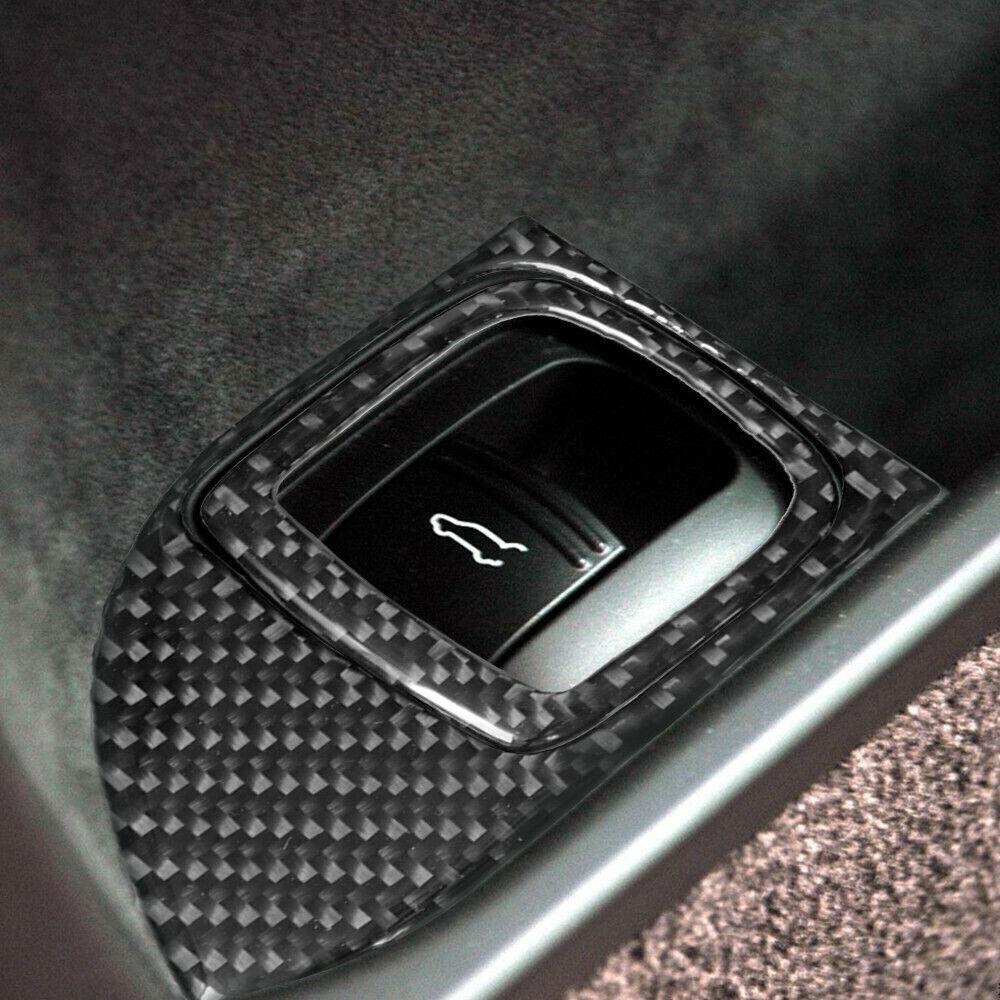 Carbon Fiber Rear Trunk Switch Button Cover Trim For Porsche Cayenne Sport 03-10