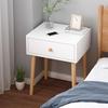 Modern Minimalist Nightstand - Small Apartment Bedroom Bedside Storage Cabinet