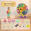 DIY Magnetic Tiles 168-Piece Set with Wheels