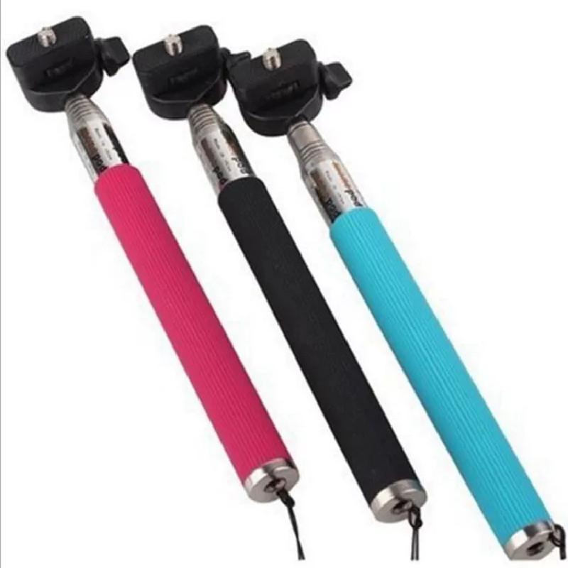 Extendable Steel Stainless Selfie Stick With Bluetooth Remote Control Outdoor