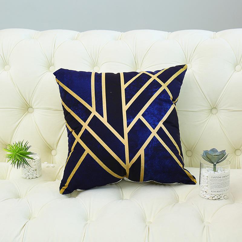Față de pernă simplă cu blocuri de culoare în dungi, parfum mic, englezesc, super moale, față de pernă, mașină, canapea, față de pernă fără umplutură