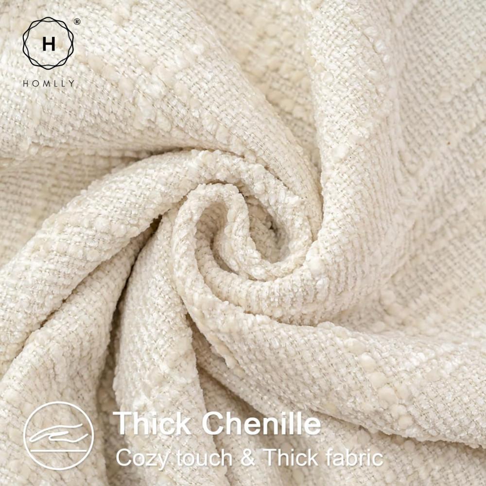 Homlly Fjord Textured Chenille Decorative Pillow Cushion Cover Case (45x45cm) X2PCS