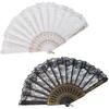 Lace Set of Flower Handheld Decorative Wall Hanging Photo Dance Ballet Supplies Fans, 2, Fans, Foldable, Fans, Fans, Crafts, Decorations, Gifts,