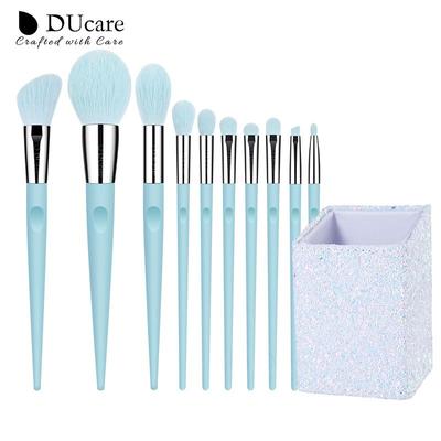 10 Stücke Weiß Make-Up Pinsel Natürliche Synthetische Haar Foundation Blush Eye Blending Contour Powder Professionelle Make-up-Tools