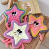 1PC Cute Star Towel, Hanging Kitchen and Bathroom Towels, Hand Washing Small Square Towels, Kitchen Wipes