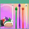 Kua Jing Halloween Wacky TPR Weichgummi Stressabbau Nudel Handarmband Elastisches Seil Spielzeug Kürbiskopf 10,5g