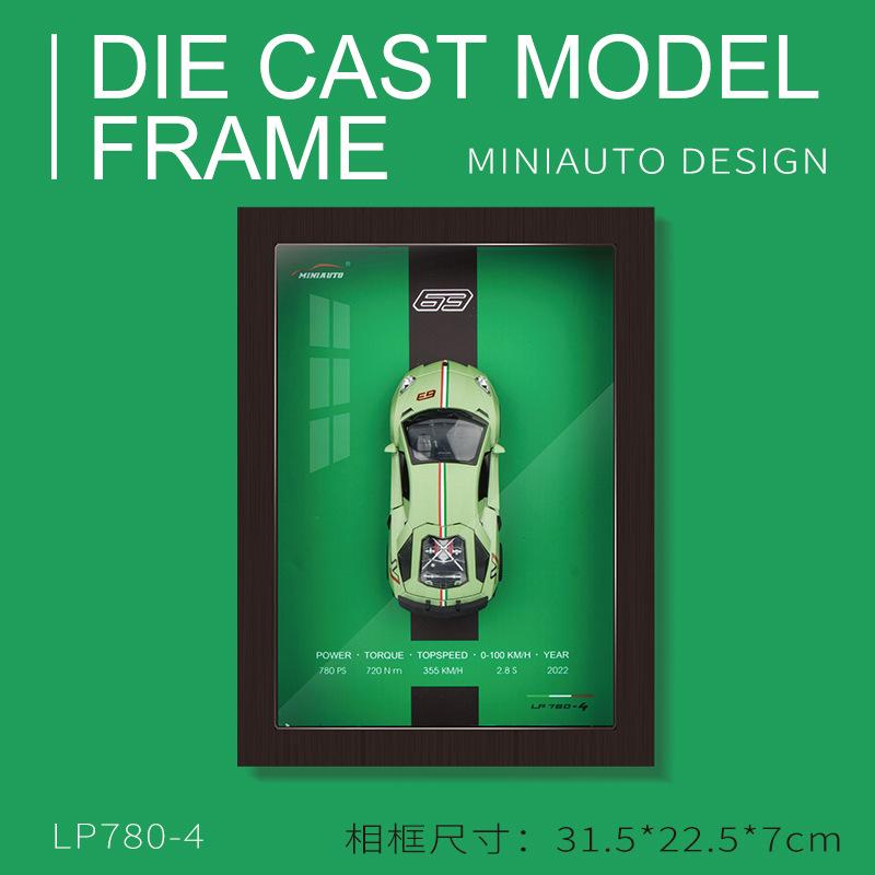 

1:32 911 LP780 VEYRON Camaro AE86 Lykan M8 GT500 Photo Frame Hanging Painting Alloy Car Model 3D Stereoscopic Collection
