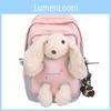 Cute Rabbit Cartoon Backpack For Kids With Nylon Material And Breathable Design For School And Daily Use