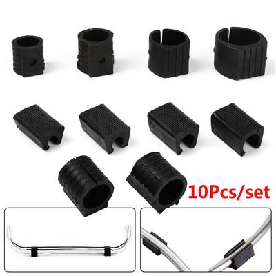 10pcs Useful Floor Protector U Shaped Non-slip Chair Leg Pad Pipe Clamp Tube Caps Damper Stool