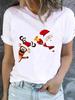 Christmas Clothes Fashion New Year Short Sleeve Print T Top Avocado Love Style Cute Basic Women Tee Clothing Graphic Tshirts