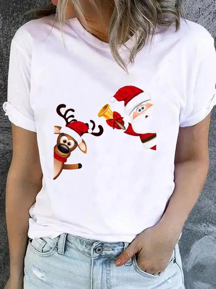 Christmas Clothes Fashion New Year Short Sleeve Print T Top Avocado Love Style Cute Basic Women Tee Clothing Graphic Tshirts