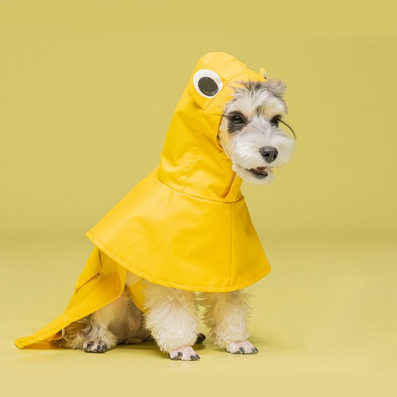 

Pet Dog Raincoat Coat The Dog Face Pet Cape Clothes Outdoor Jacket Dog Raincoat Reflective Clothes for Small Medium Large Dogs S жёлтый