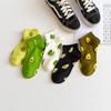 5 Pairs Spring Summer Women Socks Cartoon Avocado Causal Short Sock Embroidery Breathable Funny Sock Harajuku Female Ankle Socks