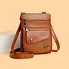 Mobile Phone Bag Women's New Fashion Retro Soft Leather Women's Bag Shoulder Bag Simple and Versatile Messenger Change Bag