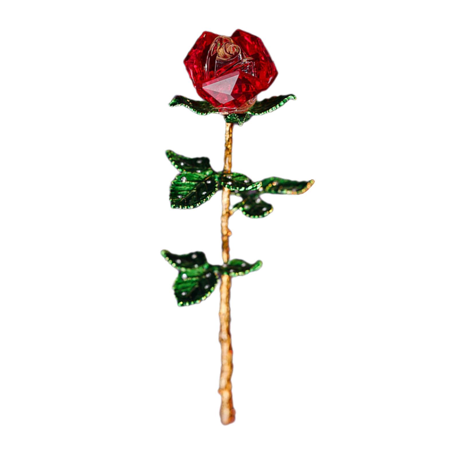 Large Flower Sculpture Desktop Decoration Unfading Showpiece Metal for Anniversary Christmas Valentine Day Wedding
