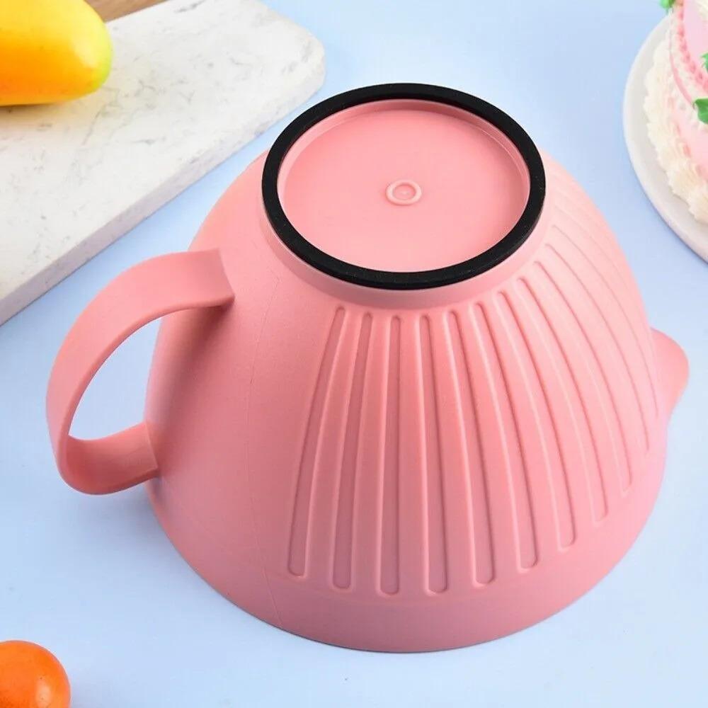 V Shaped Diversion Design Baking Mixing Bowl Large Capacity Long Handle Egg Beating Bowl Multipurpose Space Saving Serving Bowl