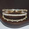 Europe and America Cross Border Women's New Exquisite Elegant Multi-Row Pearl Rhinestone Open-Ended Bracelet Bridal Wedding