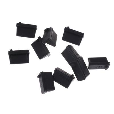 10Pcs Black Rubber A Type Female Usb Anti Dust Protector Plugs Stopper Cover