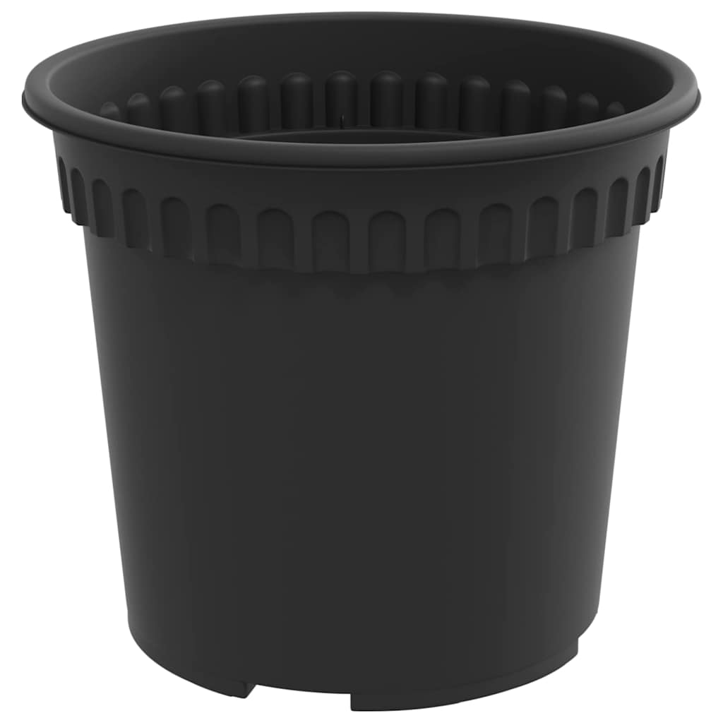 Plant Pots 6 Pcs Black Ø 15 X 12 Cm Plastic