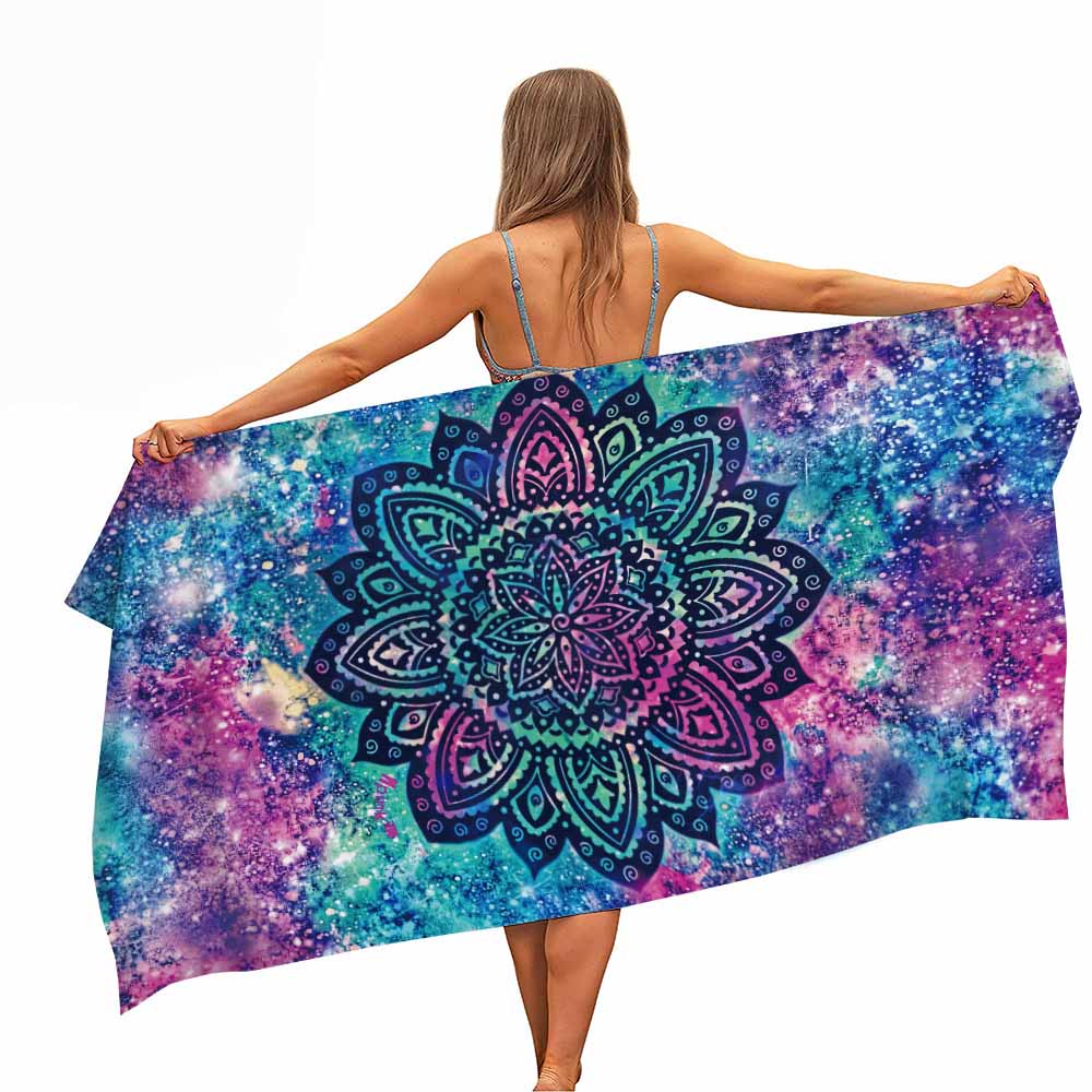 Colorful Mandala Microfiber Psychedelic Beach Towel Portable Quick Dry Sand Outdoor Travel Swim Yoga Mat Super Absorbent Towel