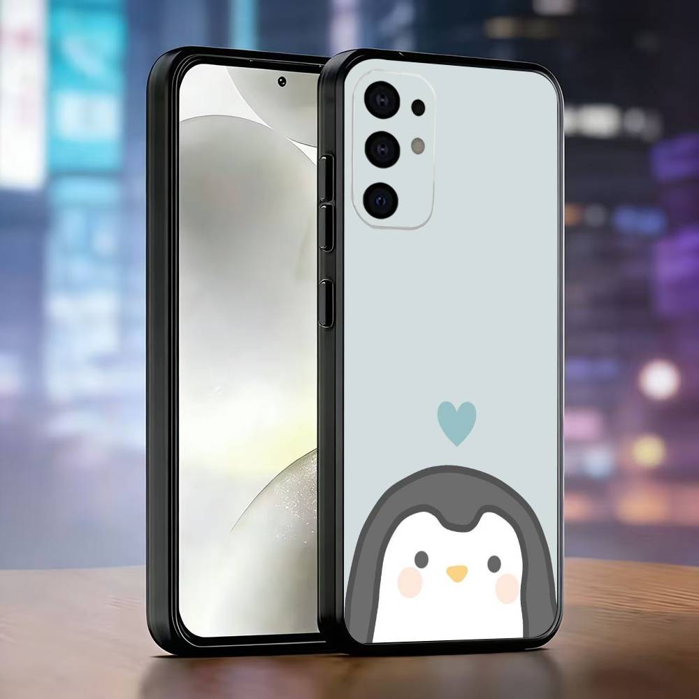 Pinguin Kawaii Niedlich Cartoon Handyhülle Für Samsung S25,S24,S21,S22,S23,S30,Ultra,S20,Plus,Fe,Weiche Silikon Schwarze Abdeckung