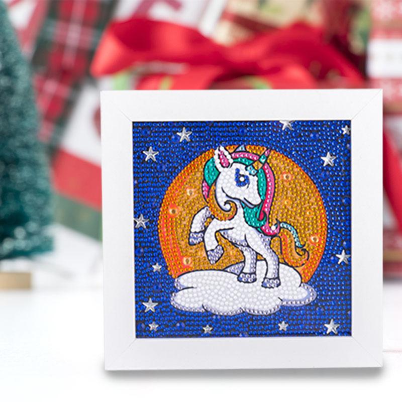 Kids Full Drill 5D Diamond Painting Kit, Cartoon Animal Handmade Diy Diamond Paste Decor Art