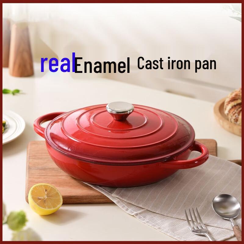 

Triceratops Bordeaux Red Enamel Cast Iron Pot