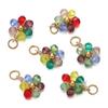 5pcs/Lot Crystal Small Flower Bead Pendant with Stainless Steel Connector for Earrings Necklace Pendant DIY Jewelry Making