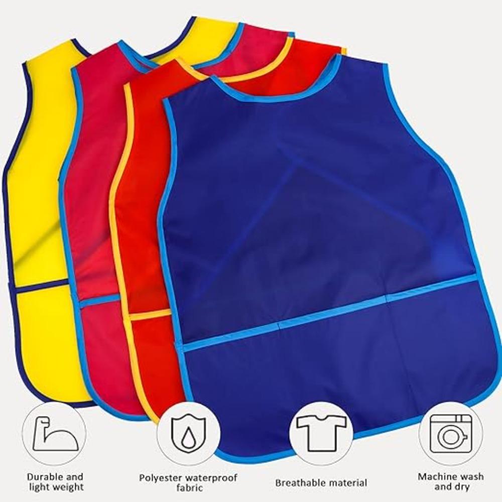 Waterproof Painting Aprons Nylon Kids Apron Craft Activity Kids Art Smock Birthday Parties