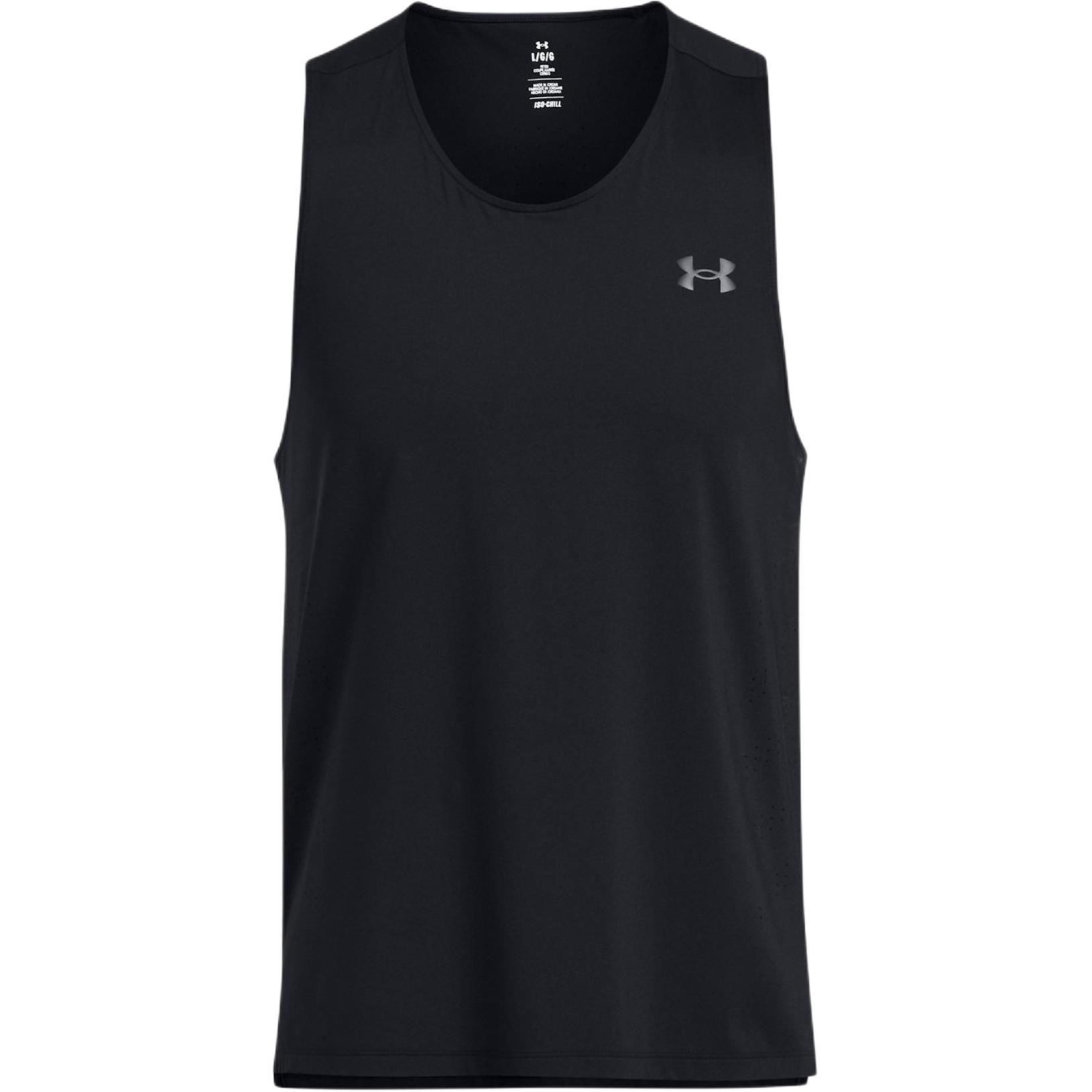 

Under Armour UA Launch Elite Solid Logo Slim Fit Влагоотводящий прохладный круглый вырез без рукавов майка мужские топы черный 1382608-001 L