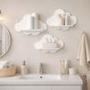 Durable Floating Shelf Wooden Cloud Shape Shelf Modern Style Wall Shelf Display  Living Room