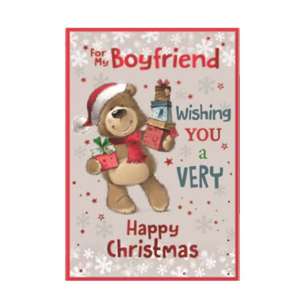 Simon Elvin For My Boyfriend Christmas Greetings Card (Pack of 6)