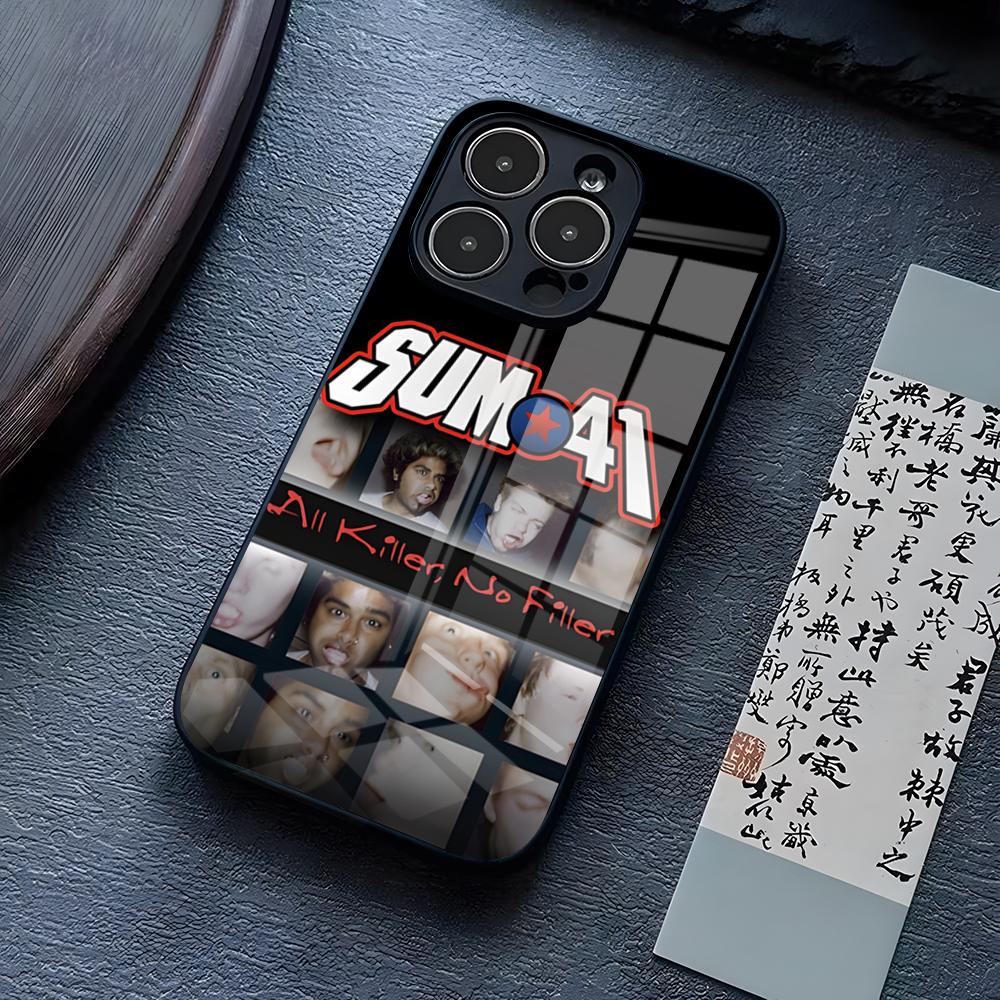 

Hot Band S-sUM 41 Phone Case For IPhone 16 Pro Max 17 14 15 Plus 13 Mini 11 12 X XR XS 8 7 Plus SE Glass Cover iPhone 17
