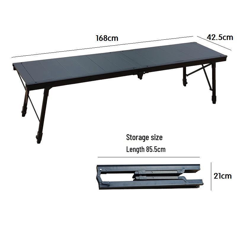 Portable Aluminum 4-in-1 BBQ Camping Table & Chair Set