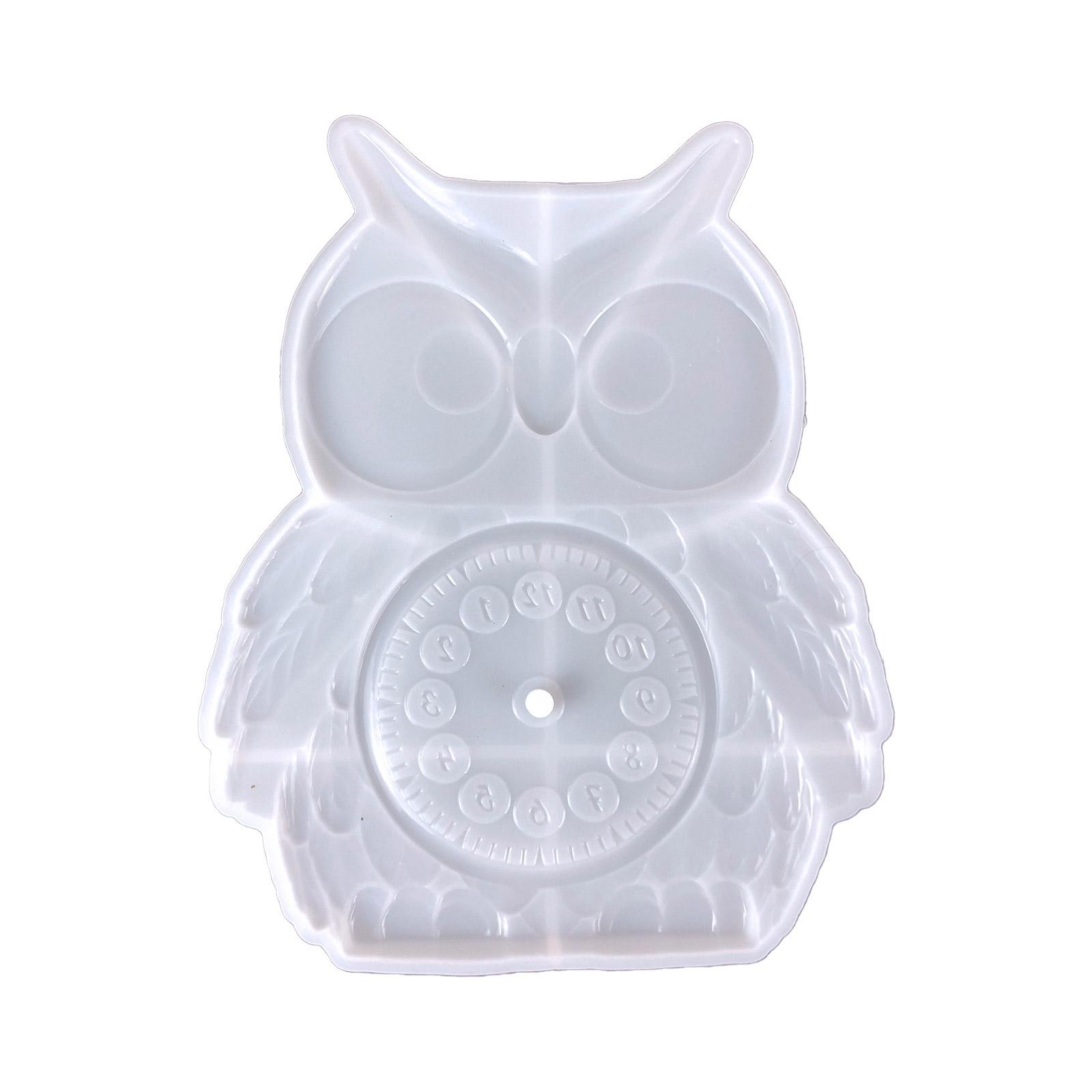 

3D Owl Resin Clock Molds Table Wall Hanging Clock Silicone Mold for Epoxy Resin Casting DIY Jewelry Making Craft Decor чистый