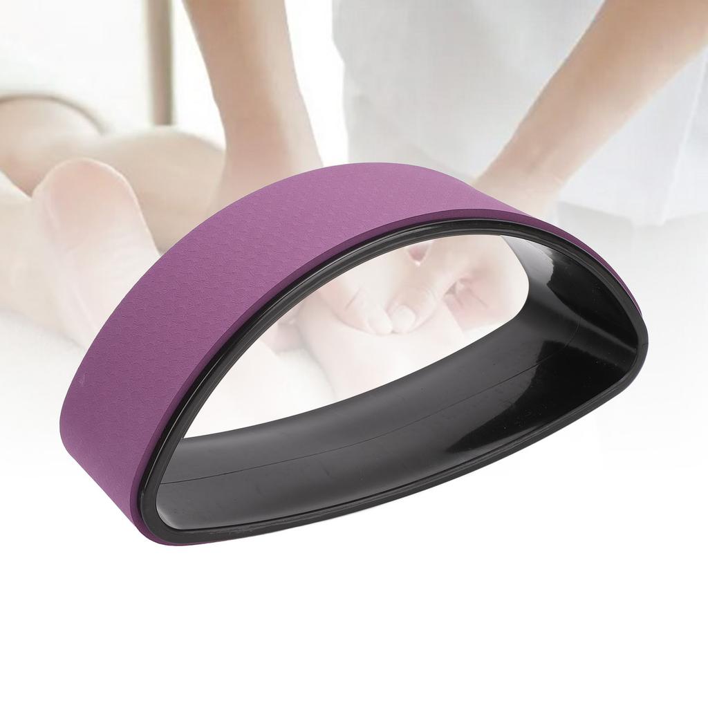 Back Stretcher for Lower Back Soreness Relieve Spine Decompression Non Slip Yoga Half Wheel Back Cracker Purple