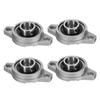 Uxcell 4pcs KFL002 Pillow Block Bearings 8mm Bore Bearing Unit Zinc Alloy Flange Mount Bearing Housing P6 (AB EC3)