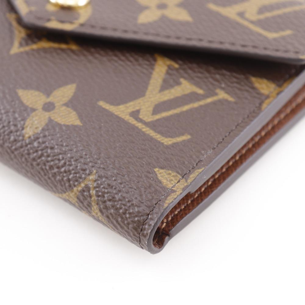 LOUIS VUITTON Portefeiulle Victorine Tri-fold wallet M62472 Brown Monogram canvas unisex Used