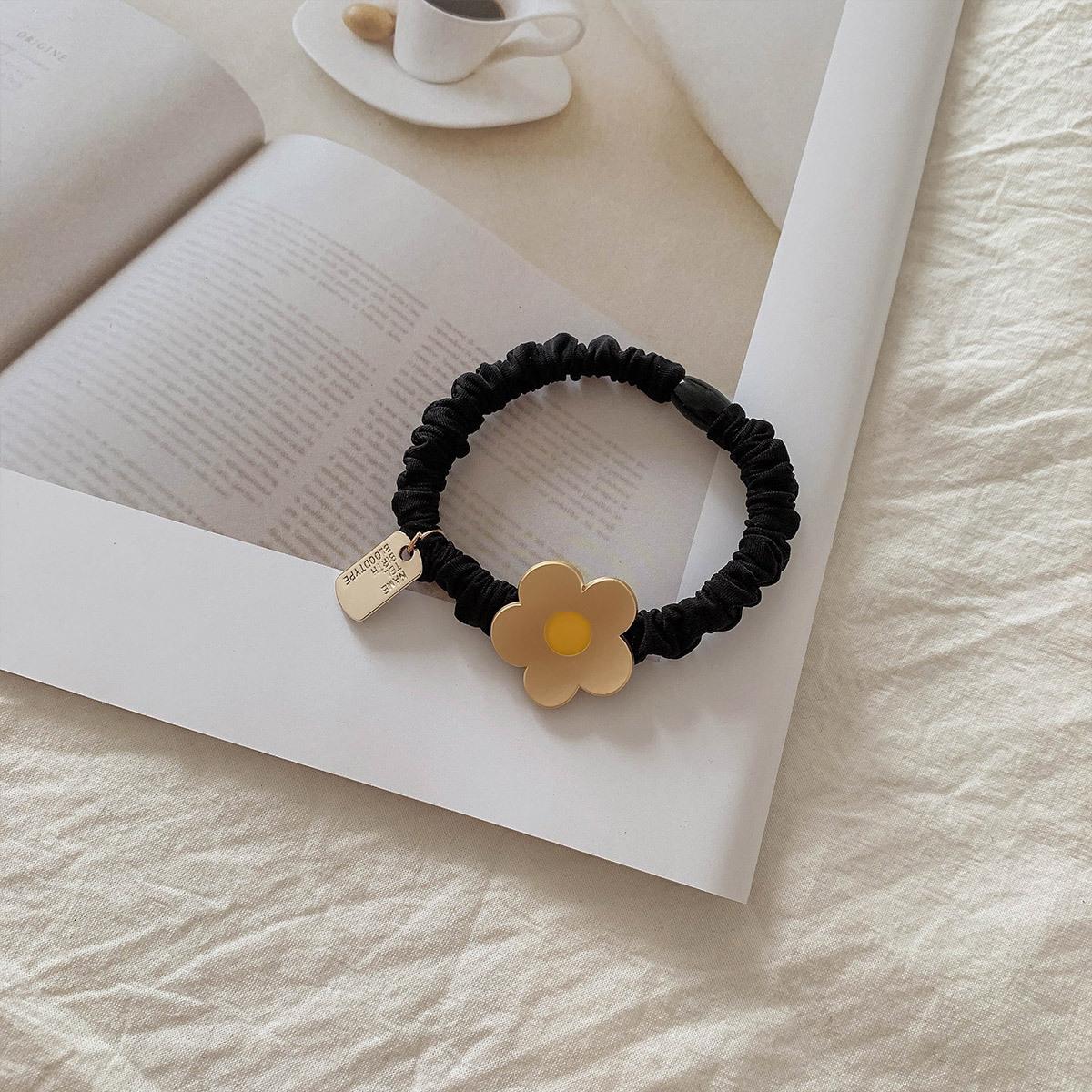 

Милая металлическая повязка для волос с цветком, Сладкая резинка для волос, Простая и универсальная резинка для волос, Аксессуар для волос и головной убор