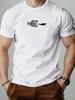 Summer Casual Crewneck Men Fun Big Fish Eating Small Fish Pattern Adult Women Matching Shortsleeved Tshirt Loose Breathable