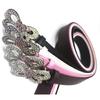 Shinning PU Belt with Rhinestone Buckle Woman Girl Decorative Belt for Skirt
