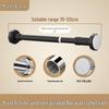 Punch-Free Telescopic Shower & Wardrobe Curtain Rod - Strong Load-Bearing Stainless Steel Design