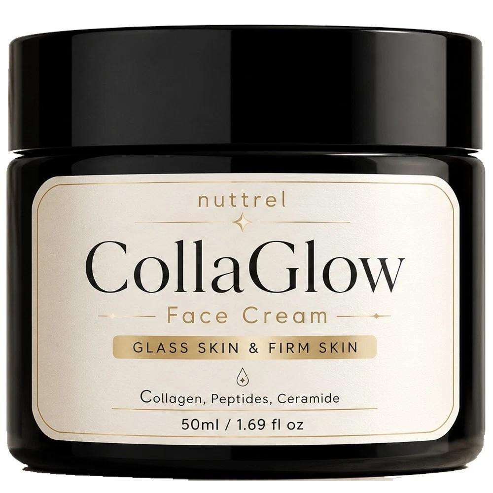 Nuttrel CollaGlow Face Cream with Collagen, Daily Moisturiser for Hydration, Skin Firming & Smooth-Looking Skin 50ml 50 ml белый