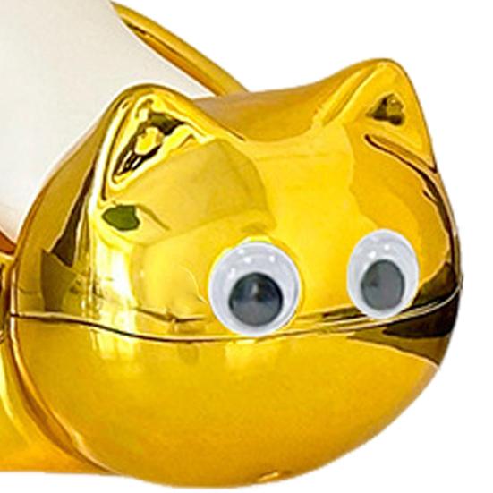 Soap Dish with Automatic Drainage Cute Cat Shape Design Easy Cleaning Soap Holder Soap Tray for Shower Bathroom