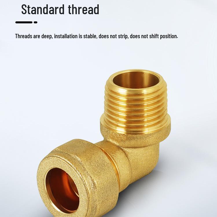 All-Copper 90° Male Thread Elbow Adapter for High-Pressure Air Conditioning & Instrumentation Systems
