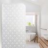 Floral Window Privacy Film Waterproof Frosted Static Cling Non-Adhesive Glass Door Privacy Film for Bathroom Bedroom Kitchen