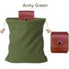 Leather Canvas Collapsible Foraging Bag for Storing Tools and Equipment