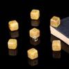 Golden Rutilated Quartz Square Beads for DIY Crystal Bracelets - Yellow and White Quartz Accessories