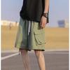 Men's Khaki Harajuku Pocket Shorts Cargo Pants Men Summer Boy Casual Knee - Length Shorts